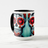 Dia de Los Muertos Sugar Skull Mok (Voorkant links)