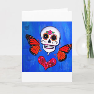 Dia de los Muertos Sugar Skull Painting Kaart