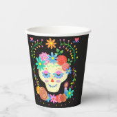 Dia de los Muertos Sugar Skull Papieren Bekers (Voorkant)