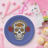 Dia de los Muertos Sugar Skull Papieren Bordje (Feest)