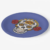Dia de los Muertos Sugar Skull Papieren Bordje (Gekanteld)