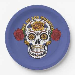 Dia de los Muertos Sugar Skull Papieren Bordje