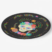 Dia de los Muertos Sugar Skull Papieren Bordje (Gekanteld)