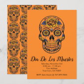 Dia De Los Muertos Sugar Skull Party Kaart (Voorkant / Achterkant)