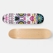 Dia de los Muertos Sugar Skull Persoonlijk Skateboard (Horizontaal)
