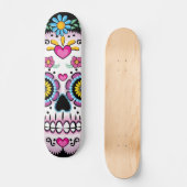 Dia de los Muertos Sugar Skull Persoonlijk Skateboard (Voorkant)