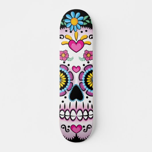 Dia de los Muertos Sugar Skull Persoonlijk Skateboard (Voorkant)