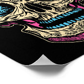 Dia De Los Muertos Sugar Skull Poster (Hoek)