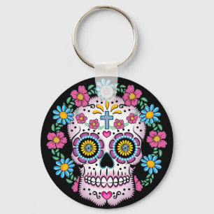 Dia de los Muertos Sugar Skull Sleutelhanger