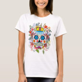 Dia De Los Muertos Sugar Skull T-shirt (Voorkant)