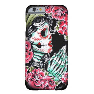 Dia De Los Muertos Sugar Skull Tattoo Flash Barely There iPhone 6 Hoesje