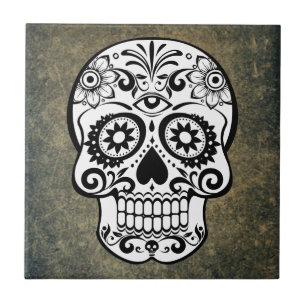 Dia De Los Muertos Sugar Skull Tegeltje
