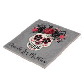 Dia de los Muertos Sugar Skull Tegeltje (Zijkant)