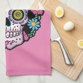 Dia de los Muertos Sugar Skull Theedoek (Quarter Fold)