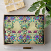 Dia de los Muertos Sugar Skull Tissue Paper Wrap Tissuepapier (Geschenk)