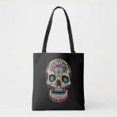 Dia De Los Muertos Sugar Skull Tote Bag (Voorkant)