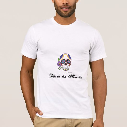 Dia de los Muertos Sugar Skull Tshirt (Voorkant)