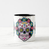 Dia de los Muertos Sugar Skull Tweekleurige Koffiemok (Center)