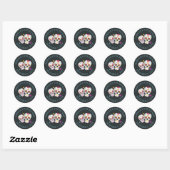 Dia de los Muertos Sugar Skulls Birthday Party Ronde Sticker (Vel)