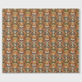 Dia de Los Muertos Sugar Skulls Calaveras Cadeaupapier (Vlak)