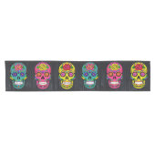Día de los Muertos Sugar Skulls Dark Trees 14x72" Korte Tafelloper (Horizontaal)