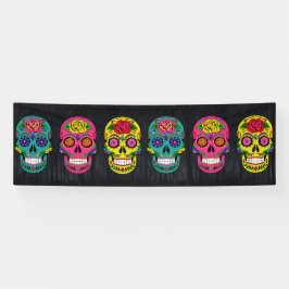 Día de los Muertos Sugar Skulls Spandoek