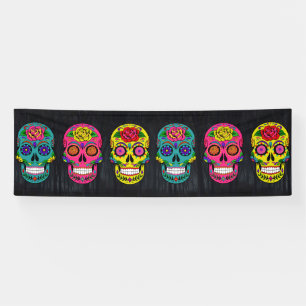 Día de los Muertos Sugar Skulls Spandoek