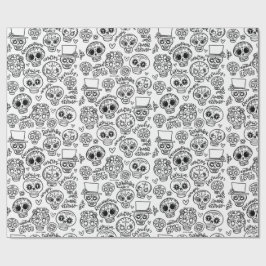 Dia de Los Muertos Sugar Skulls - Volwassenkleur Cadeaupapier