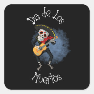 Dia de los Muertos - Sugar Snoep Skull Vierkante Sticker