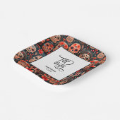 Dia De Los Muertos Suiker Schedel verlovingsfeestj Papieren Bordje (Gebogen)