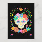 Día de los Muertos Suiker Skull Briefkaart (Voorkant)