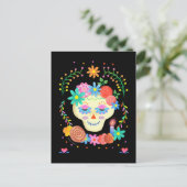 Día de los Muertos Suiker Skull Briefkaart (Staand voorkant)