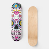 Dia de los Muertos Suiker Skull Persoonlijk Skateboard (Voorkant)