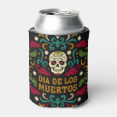 Dia de los Muertos, suikerschedel. Blikjeskoeler (Blikje Voorkant)