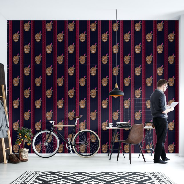 Día de los Muertos Suikerschedel (Ceder Schudden) Behang (Woonkamer)