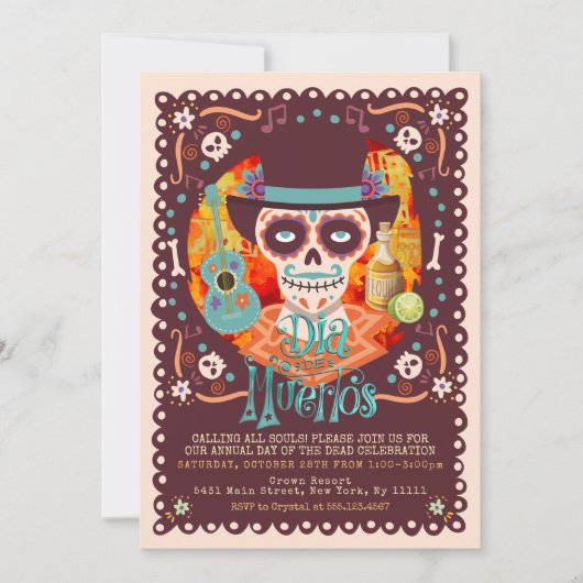 Dia de los Muertos, Suikerschedels Kaart (Voorkant)