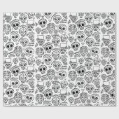 Dia de Los Muertos Suikerschedels - Kleurstoffen Cadeaupapier (Vlak)