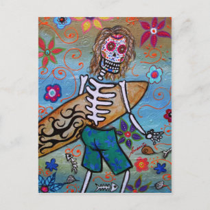 Dia de los Muertos SURFER Briefkaart