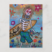 Dia de los Muertos SURFER Briefkaart (Voorkant)