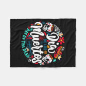 Dia De Los Muertos T-shirt Dag Van De Overheid Fleece Deken (Voorkant (Horizontaal))