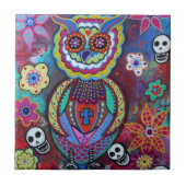 DIA DE LOS MUERTOS TALAVERA WISE OWL TEGELTJE (Voorkant)