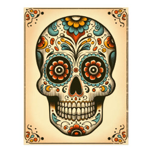 Dia de los Muertos Tarot Foto Afdruk