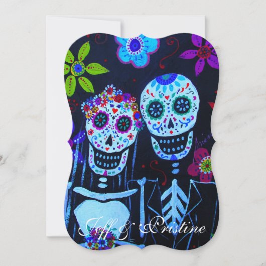 DIA DE LOS MUERTOS TE AMO BRUILOFT KAART (Voorkant)