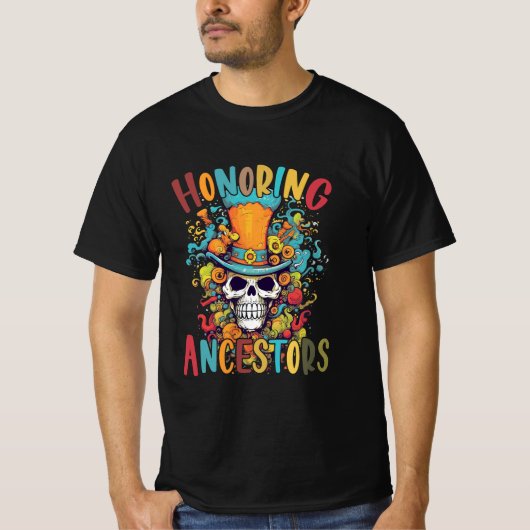 Dia de los Muertos, ter ere van de voorouders T-shirt (Voorkant)