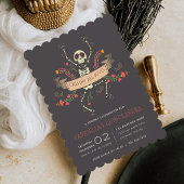 Día de los Muertos Theme Quinceanera Kaart