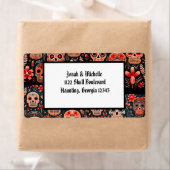 Día de los muertos Till Death Engagement Party Etiket (Insitu)