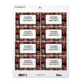 Día de los muertos Till Death Engagement Party Etiket (Full Sheet)