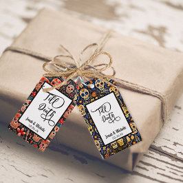 Día de los muertos Tot de dood feest of Bruiloft  Cadeaulabel