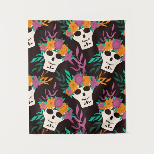 Dia de Los Muertos, traditioneel Mexicaans Hallowe Wandkleed (Voorkant)