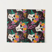 Dia de Los Muertos, traditioneel Mexicaans Hallowe Wandkleed (Voorkant (horizontaal))